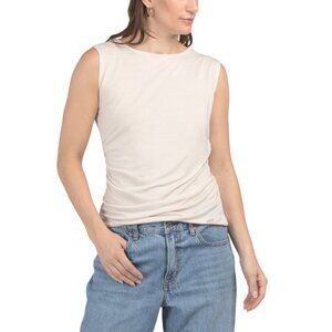 ELIE BY ELIE TAHARI Pale Sleeveless Basic Top